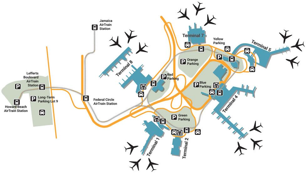 Jfk Airport Map Terminal 4   JFK Map 